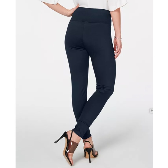 INC International Concepts Navy Shaping Knit Full-Length Leggings Plus Size 1X - Picture 5 of 5